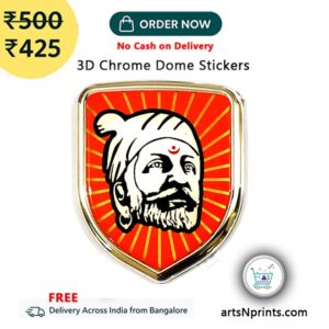"Make Your Brand Shine with Custom Chrome Dome Stickers" | Order online from Maharashtra.artsnprints.com